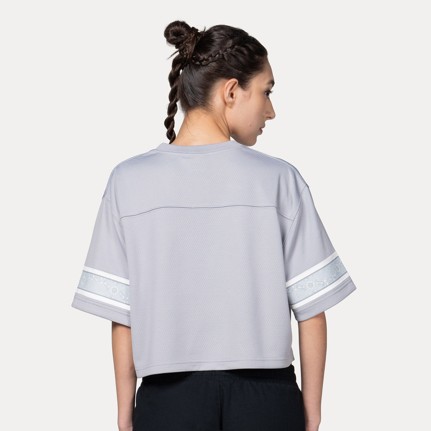 NEW ERA STREET SWING DOLPHIN GRAY WOMEN CROP AMERICAN FOOTBALL JERSEY