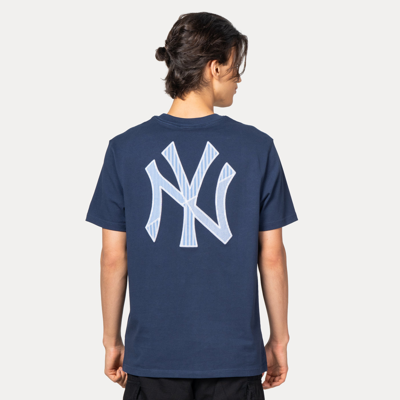 NEW YORK YANKEES PATCHWORK OCEANSIDE BLUE SHORT SLEEVE T-SHIRT