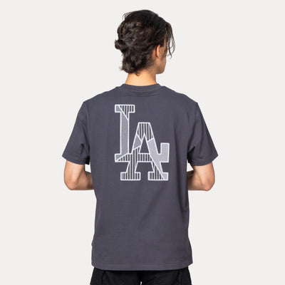 LOS ANGELES DODGERS PATCHWORK GRAPHITE SHORT SLEEVE T-SHIRT