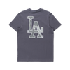 LOS ANGELES DODGERS PATCHWORK GRAPHITE SHORT SLEEVE T-SHIRT