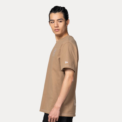 NEW YORK YANKEES MLB CONTRAST STITCHING KHAKI SHORT SLEEVE T-SHIRT