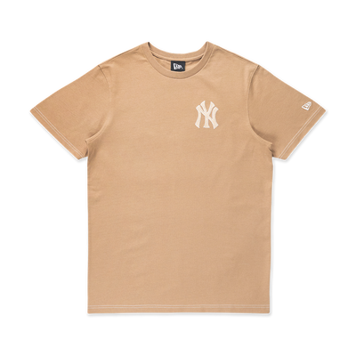 NEW YORK YANKEES MLB CONTRAST STITCHING KHAKI SHORT SLEEVE T-SHIRT
