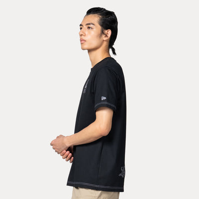 LOS ANGELES DODGERS MLB CONTRAST STITCHING BLACK SHORT SLEEVE T-SHIRT