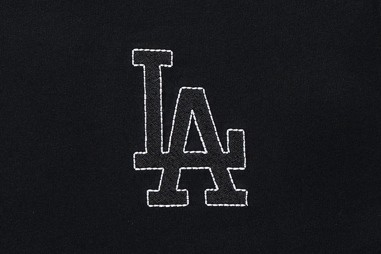 LOS ANGELES DODGERS MLB CONTRAST STITCHING BLACK SHORT SLEEVE T-SHIRT