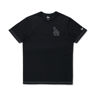 LOS ANGELES DODGERS MLB CONTRAST STITCHING BLACK SHORT SLEEVE T-SHIRT