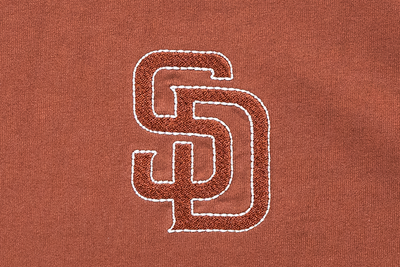 SAN DIEGO PADRES MLB CONTRAST STITCHING DEEP AUBURN BROWN SHORT SLEEVE T-SHIRT