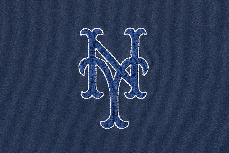 NEW YORK METS MLB CONTRAST STITCHING OCEANSIDE BLUE SHORT SLEEVE T-SHIRT