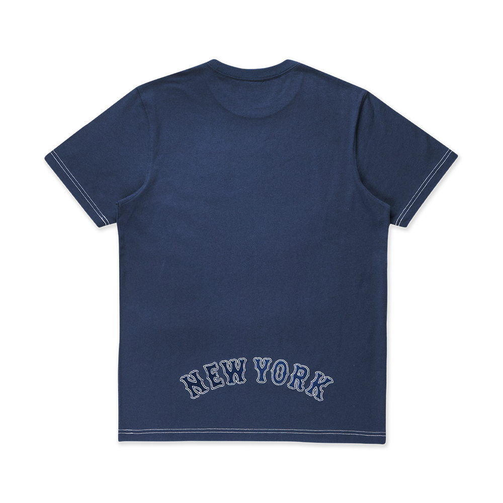 NEW YORK METS MLB CONTRAST STITCHING OCEANSIDE BLUE SHORT SLEEVE T-SHIRT