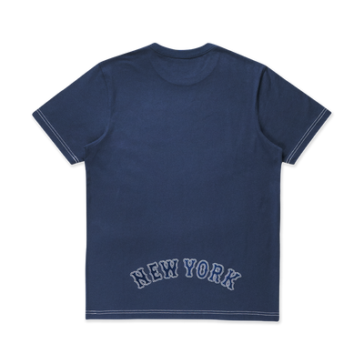 NEW YORK METS MLB CONTRAST STITCHING OCEANSIDE BLUE SHORT SLEEVE T-SHIRT