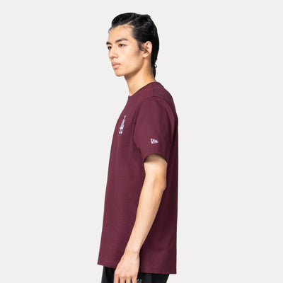 LOS ANGELES DODGERS COLOR ERA MAROON RED SHORT SLEEVE T-SHIRT