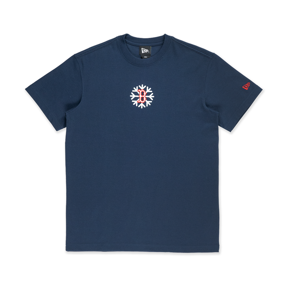 BOSTON RED SOX CHRISTMAS PACK OCEANSIDE BLUE SHORT SLEEVE T-SHIRT
