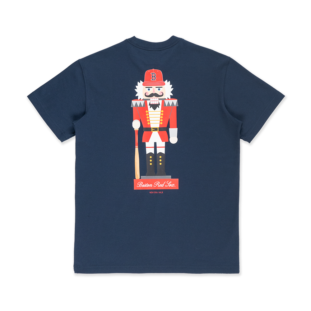 BOSTON RED SOX CHRISTMAS PACK OCEANSIDE BLUE SHORT SLEEVE T-SHIRT