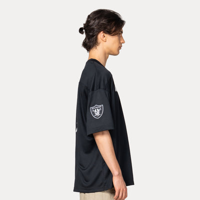 LAS VEGAS RAIDERS STREET CULTURE BLACK OVERSIZED SHORT SLEEVE T-SHIRT