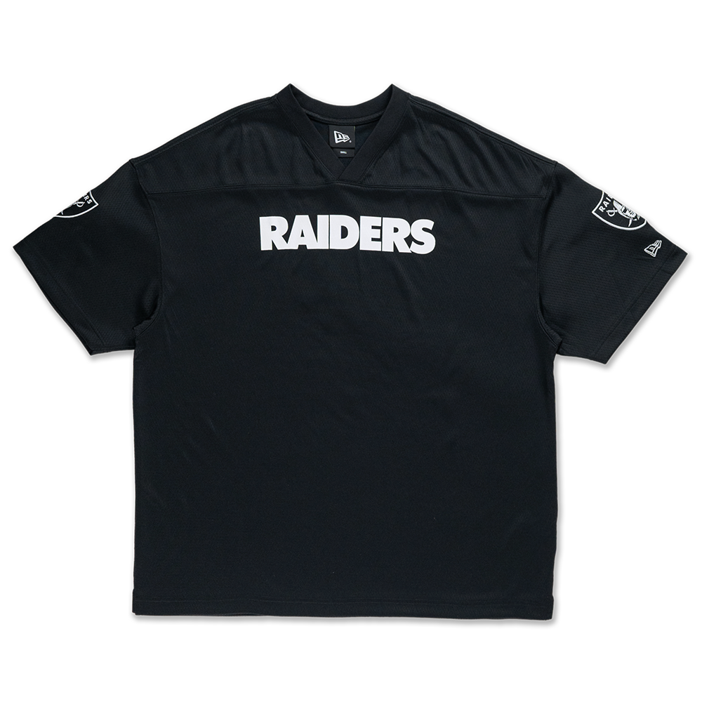 LAS VEGAS RAIDERS STREET CULTURE BLACK OVERSIZED SHORT SLEEVE T-SHIRT
