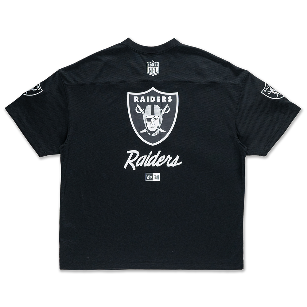 LAS VEGAS RAIDERS STREET CULTURE BLACK OVERSIZED SHORT SLEEVE T-SHIRT