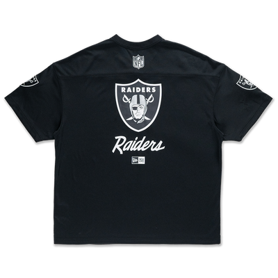 LAS VEGAS RAIDERS STREET CULTURE BLACK OVERSIZED SHORT SLEEVE T-SHIRT