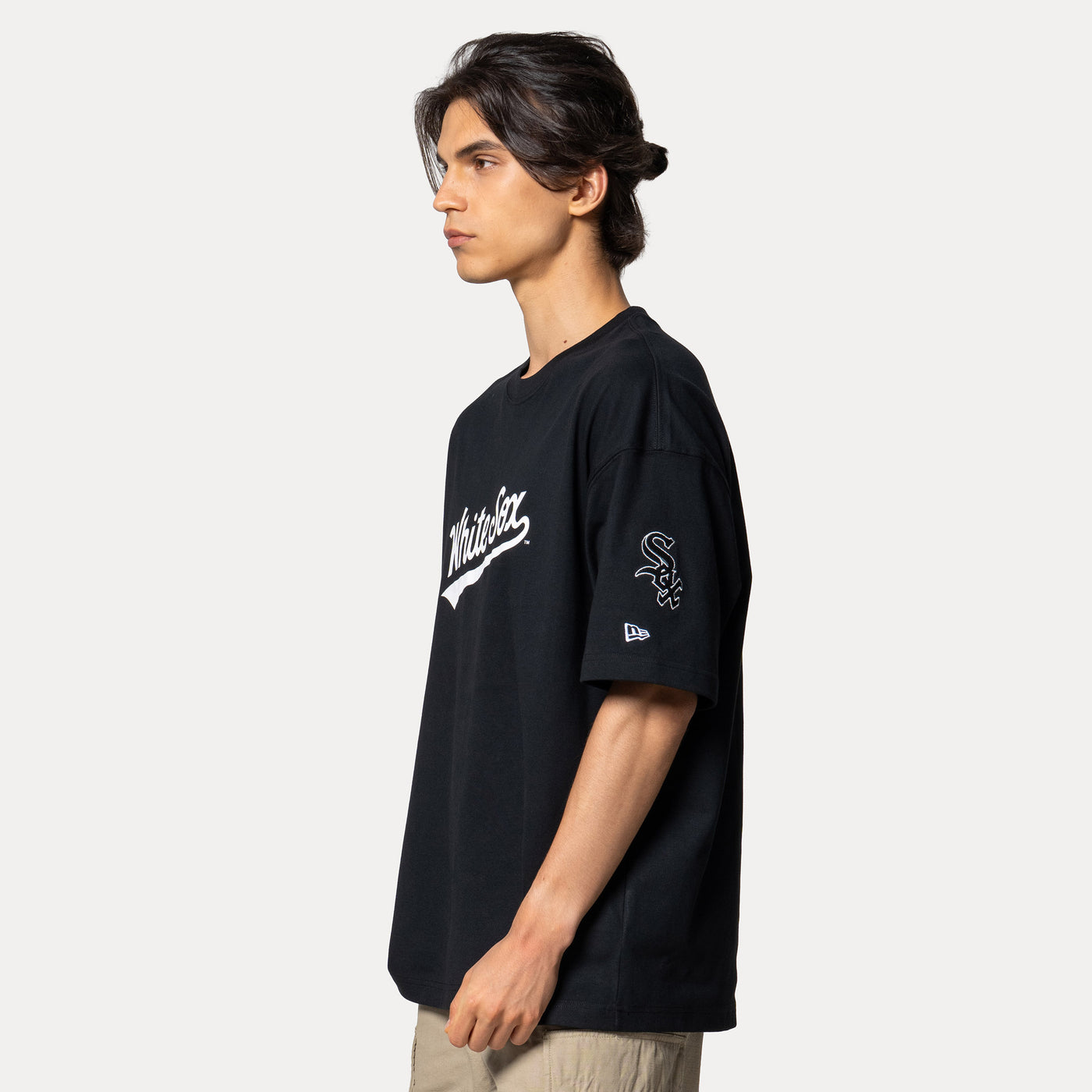 CHICAGO WHITE SOX STREET CULTURE BLACK OVERSIZED SHORT SLEEVE T-SHIRT