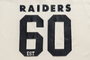 OAKLAND RAIDERS NFL HISTORIC CHROME WHITE OVERSIZED SHORT SLEEVE T-SHIRT