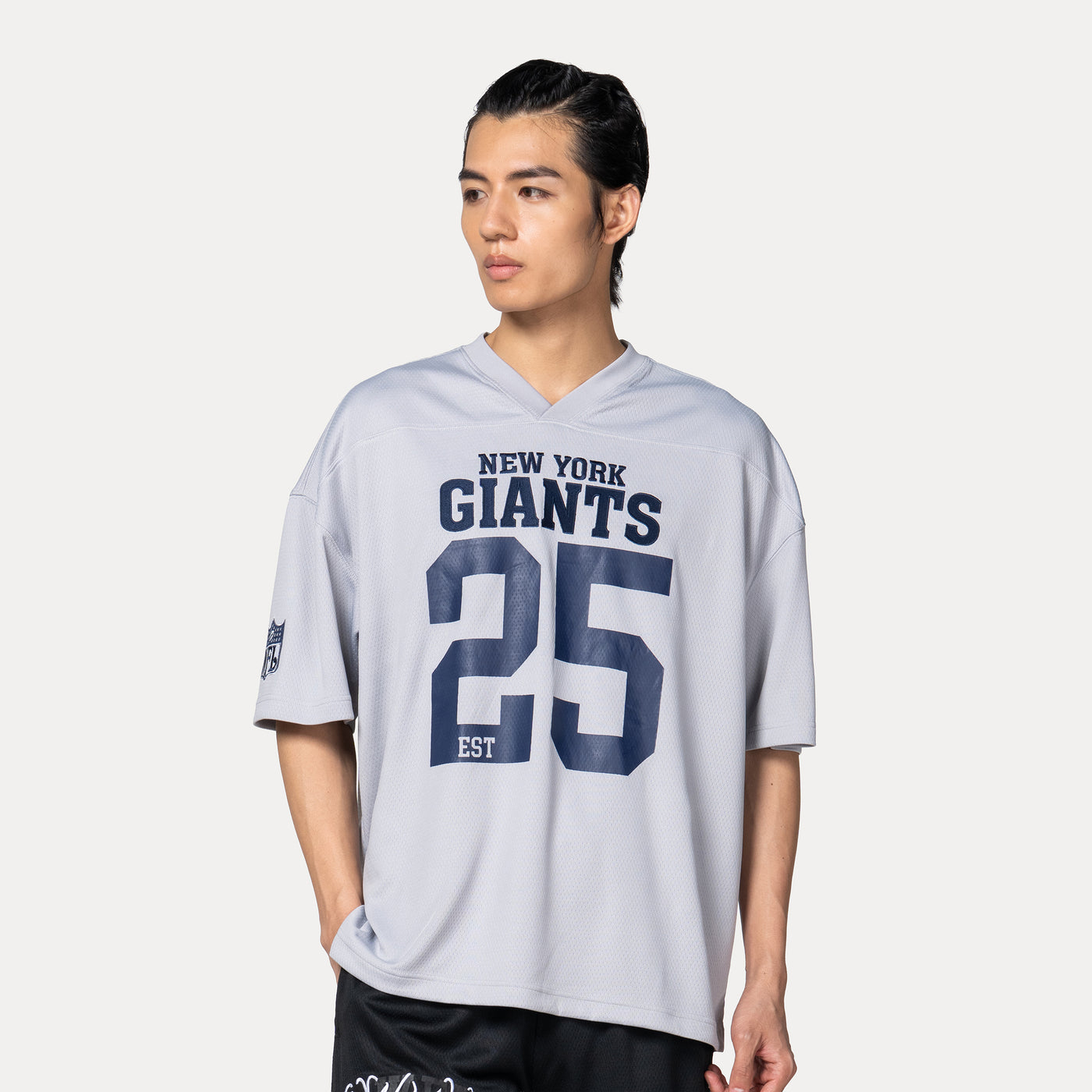 NEW YORK GIANTS NFL HISTORIC DOLPHIN GRAY OVERSIZED SHORT SLEEVE T-SHIRT