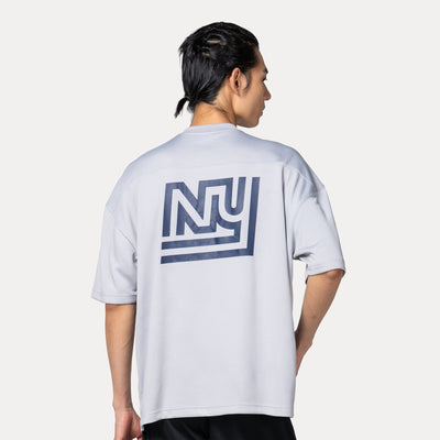 NEW YORK GIANTS NFL HISTORIC DOLPHIN GRAY OVERSIZED SHORT SLEEVE T-SHIRT