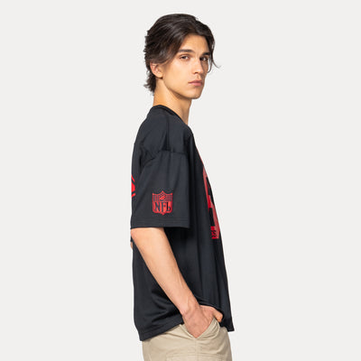 KANSAS CITY CHIEFS NFL HISTORIC BLACK OVERSIZED SHORT SLEEVE T-SHIRT