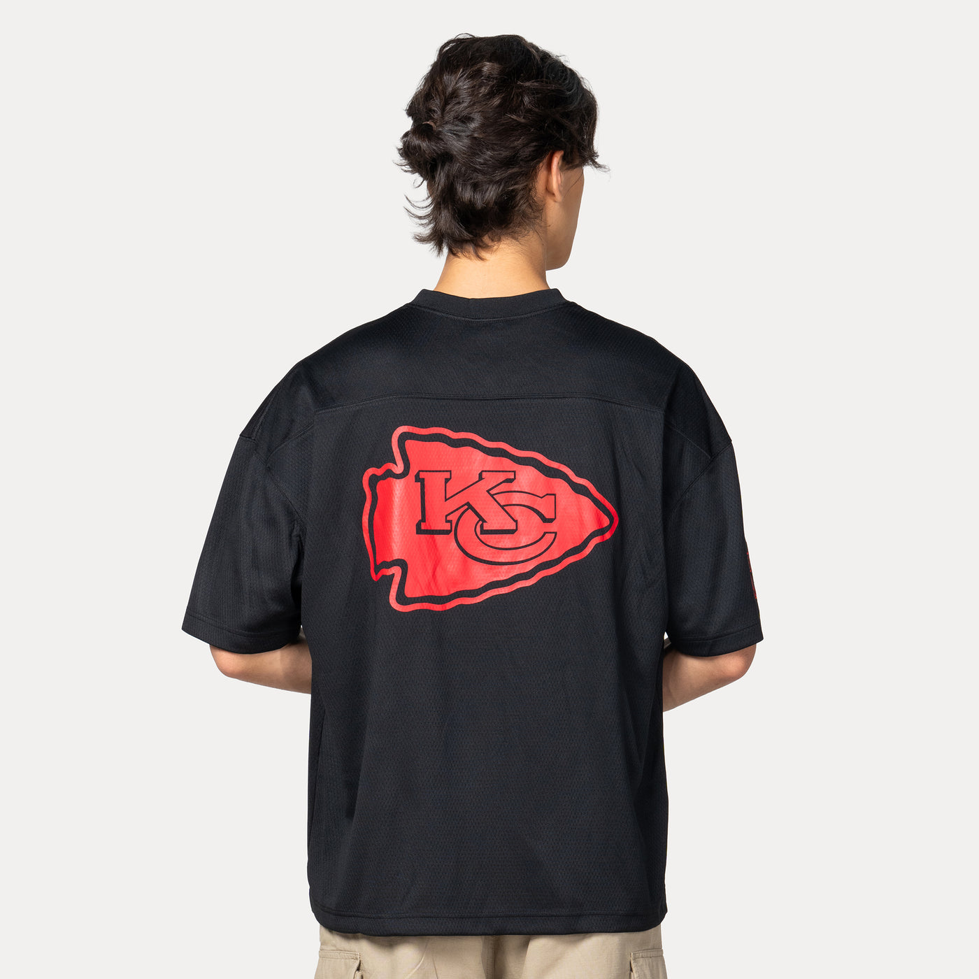 KANSAS CITY CHIEFS NFL HISTORIC BLACK OVERSIZED SHORT SLEEVE T-SHIRT