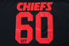 KANSAS CITY CHIEFS NFL HISTORIC BLACK OVERSIZED SHORT SLEEVE T-SHIRT