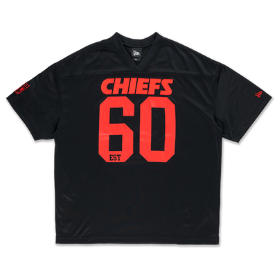 KANSAS CITY CHIEFS NFL HISTORIC BLACK OVERSIZED SHORT SLEEVE T-SHIRT