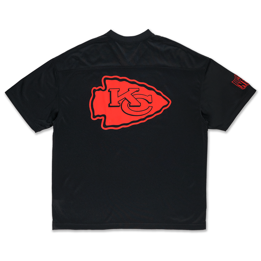 KANSAS CITY CHIEFS NFL HISTORIC BLACK OVERSIZED SHORT SLEEVE T-SHIRT