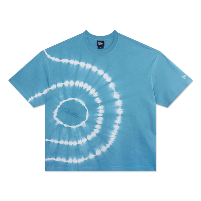 NEW ERA BASIC TIE DYED BLUE FOAM OVERSIZED SHORT SLEEVE T-SHIRT