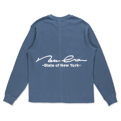 NEW ERA BASIC MUTED INDIGO LONG SLEEVE T-SHIRT