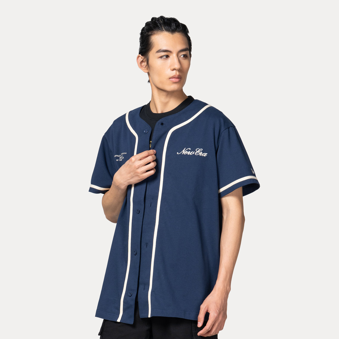 NEW ERA OCEANSIDE BLUE BASEBALL JERSEY