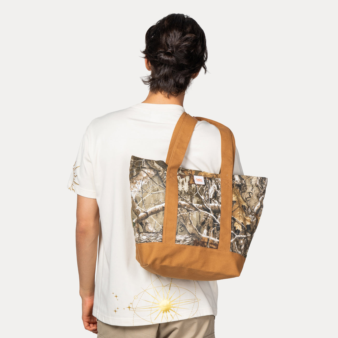 NEW ERA EARTHY SKIN REAL TREE EDGE BROWN TOTE BAG