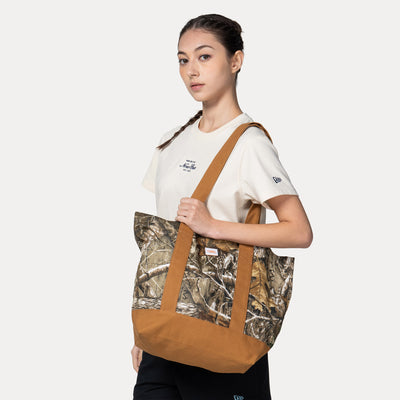 NEW ERA EARTHY SKIN REAL TREE EDGE BROWN TOTE BAG
