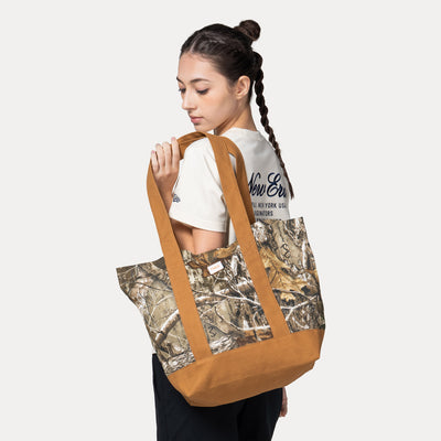 NEW ERA EARTHY SKIN REAL TREE EDGE BROWN TOTE BAG