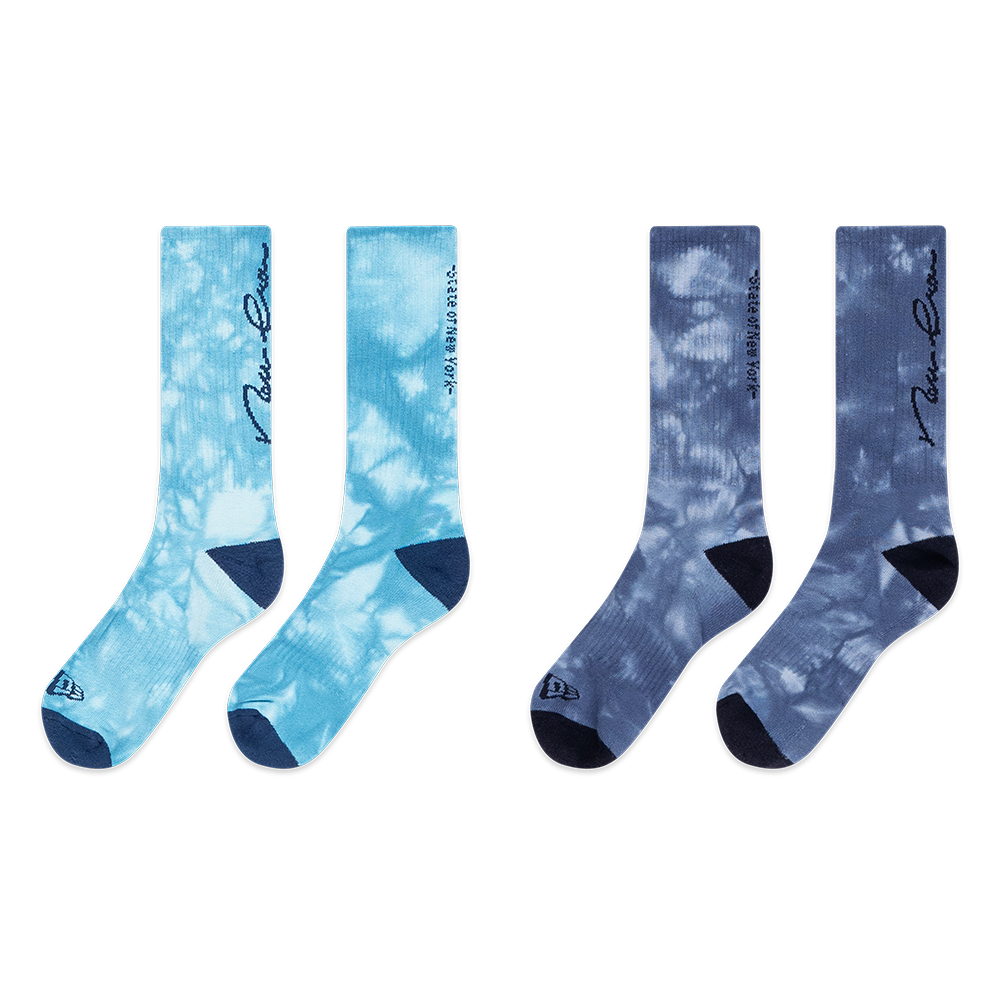 NEW ERA BASIC 2 PACK BLUE FOAM AND MUTED INDIGO SOCKS