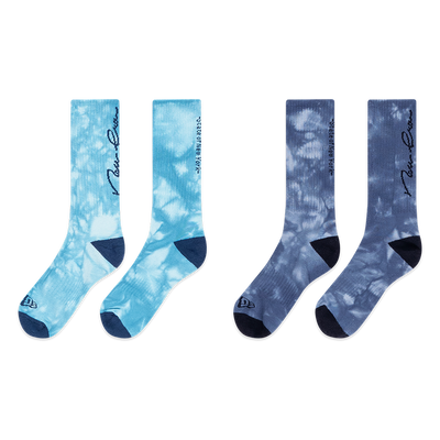 NEW ERA BASIC 2 PACK BLUE FOAM AND MUTED INDIGO SOCKS