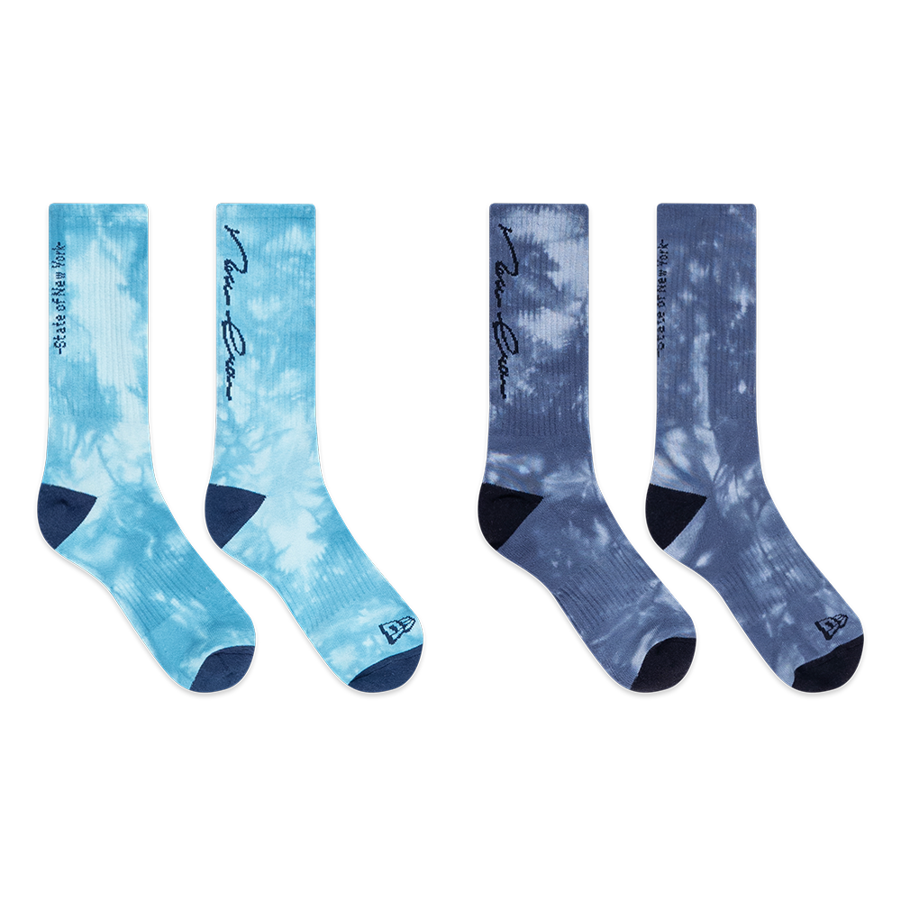 NEW ERA BASIC 2 PACK BLUE FOAM AND MUTED INDIGO SOCKS