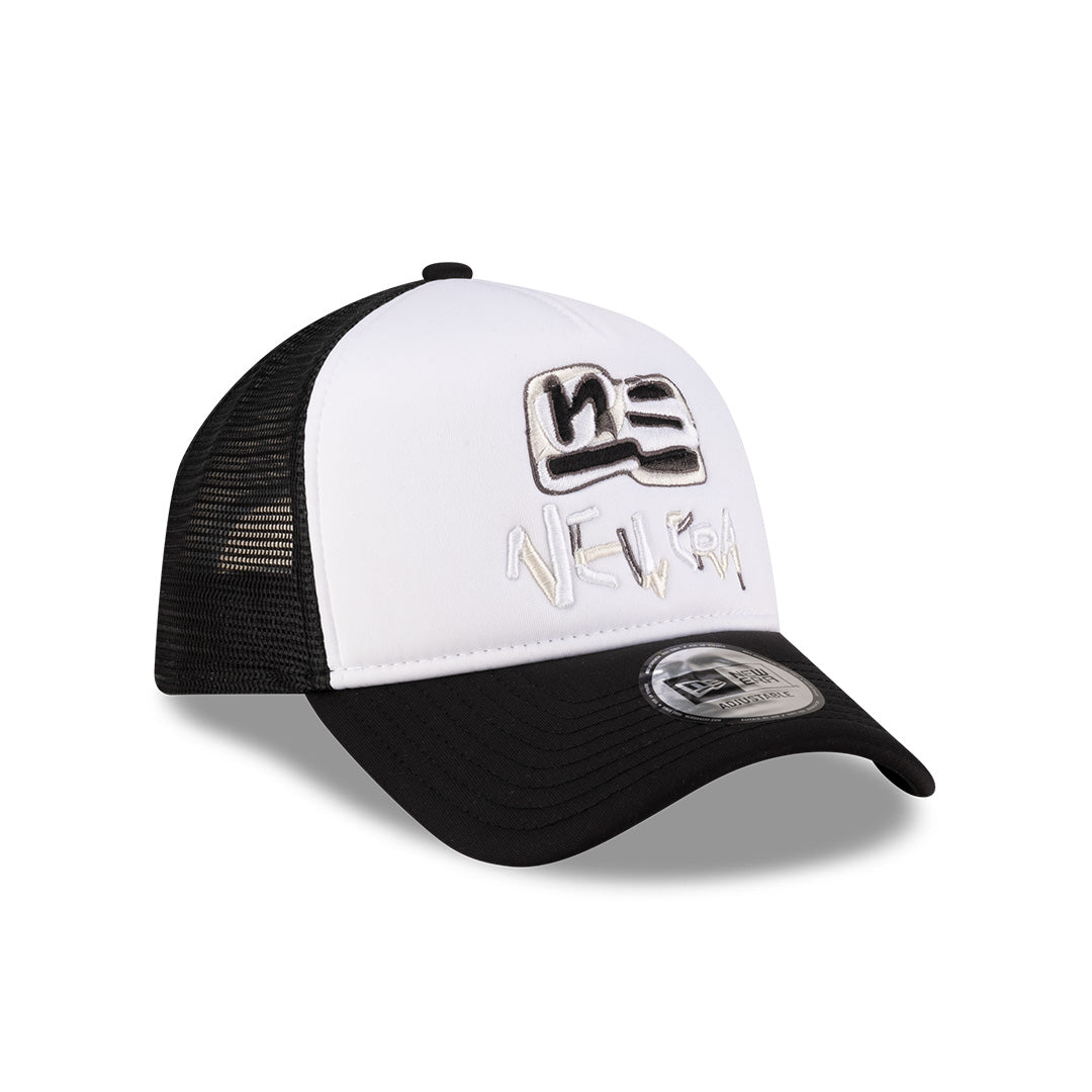 NEW ERA X SHOHEI OCHIAI 2-TONE BLACK VISOR WHITE 9FORTY AF TRUCKER CAP