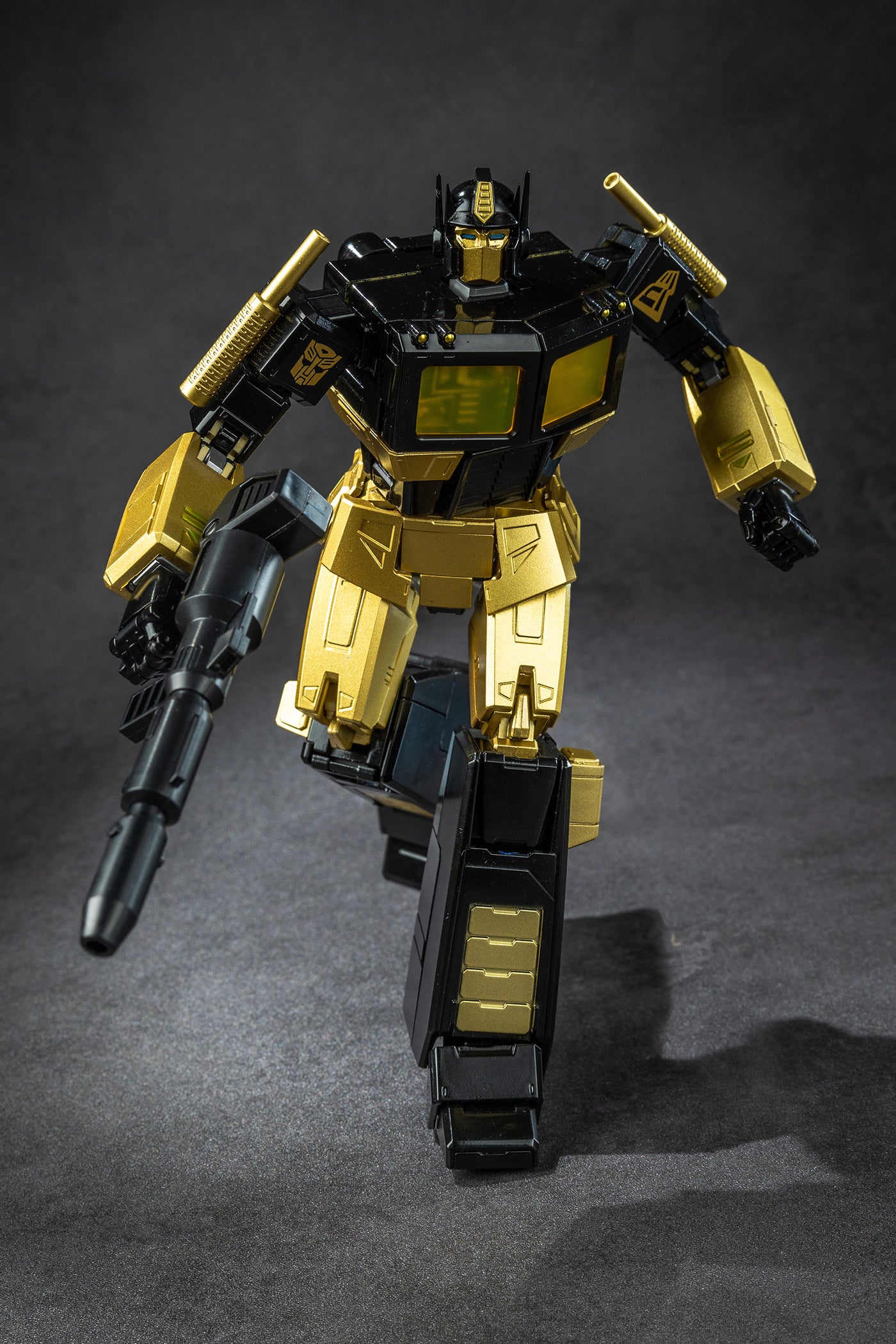 NEW ERA X TRANSFORMERS GENERATION ONE OPTIMUS PRIME BLACK AND GOLD FIGURE