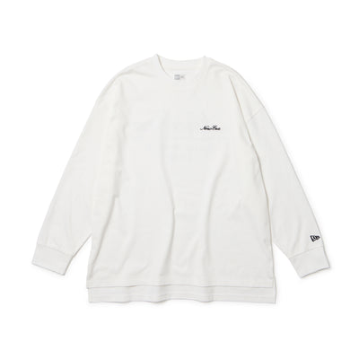 NEW ERA SCRIPT LOGO WHITE WOMEN OVERSIZED LONG SLEEVE T-SHIRT