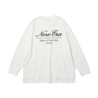 NEW ERA SCRIPT LOGO WHITE WOMEN OVERSIZED LONG SLEEVE T-SHIRT