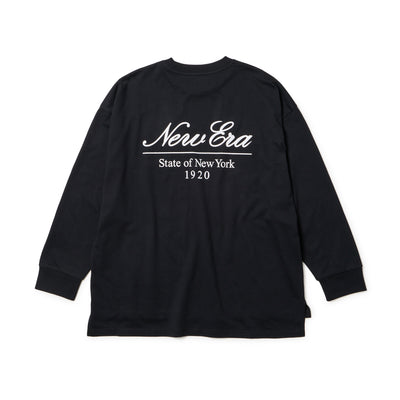 NEW ERA SCRIPT LOGO BLACK WOMEN OVERSIZED LONG SLEEVE T-SHIRT