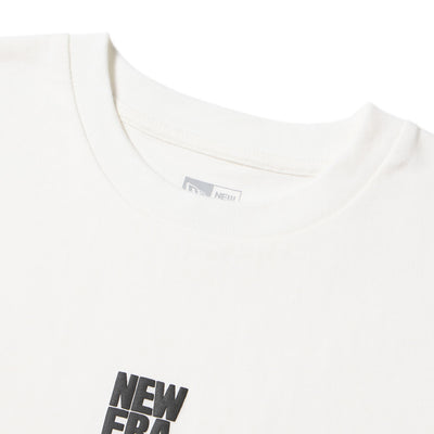 NEW ERA BASIC SQUARE LOGO PUFF PRINT WHITE WOMEN LONG SLEEVE T-SHIRT