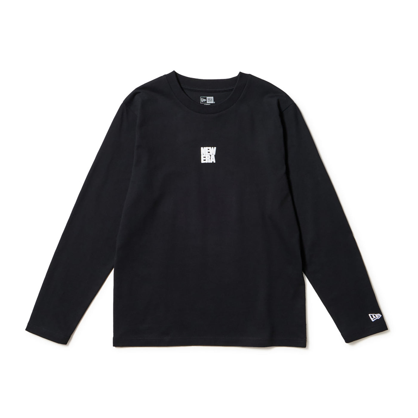 NEW ERA BASIC SQUARE LOGO PUFF PRINT BLACK WOMEN LONG SLEEVE T-SHIRT