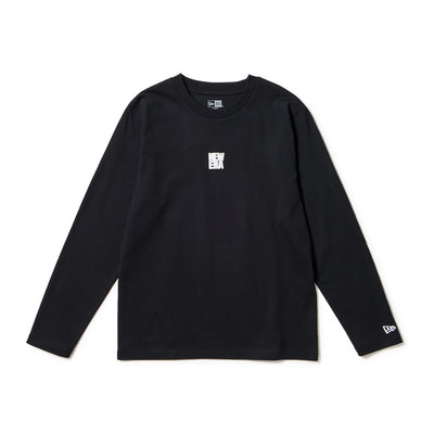 NEW ERA BASIC SQUARE LOGO PUFF PRINT BLACK WOMEN LONG SLEEVE T-SHIRT