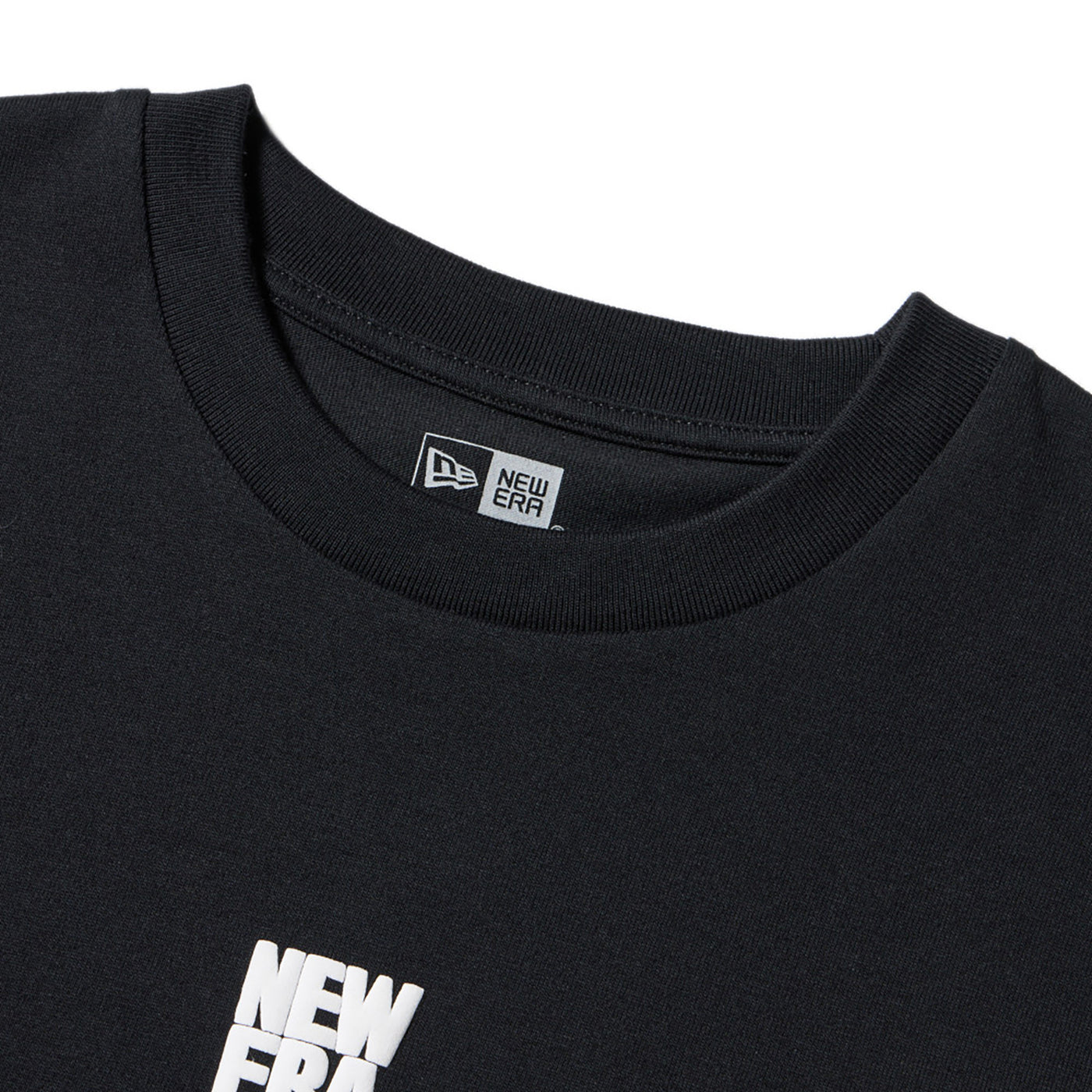 NEW ERA BASIC SQUARE LOGO PUFF PRINT BLACK WOMEN LONG SLEEVE T-SHIRT
