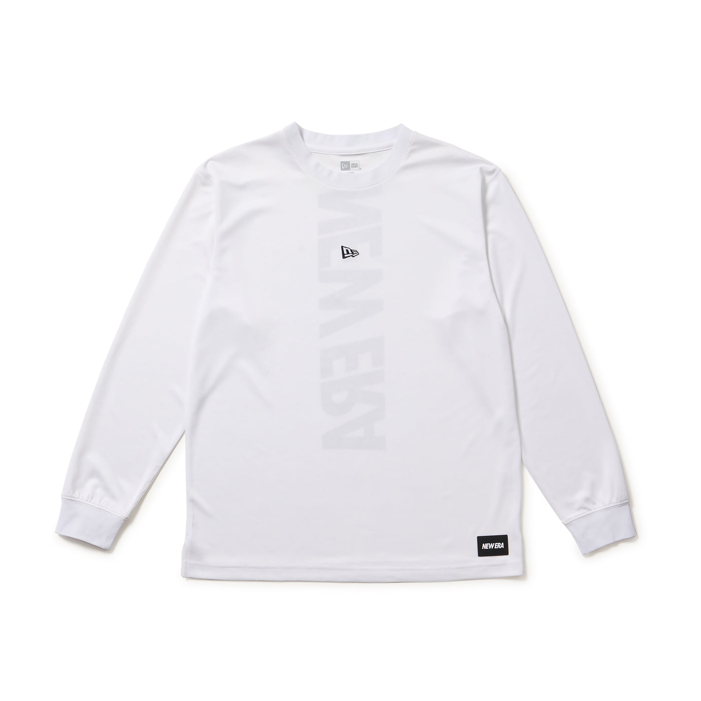 NEW ERA VERTICAL LOGO WHITE LONG SLEEVE T-SHIRT
