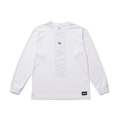 NEW ERA VERTICAL LOGO WHITE LONG SLEEVE T-SHIRT