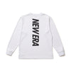 NEW ERA VERTICAL LOGO WHITE LONG SLEEVE T-SHIRT